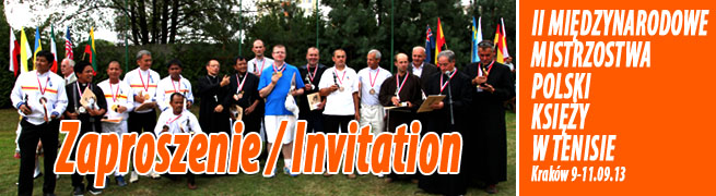 Zaproszenie na turniej tenis księży